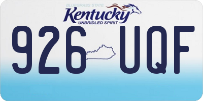 KY license plate 926UQF