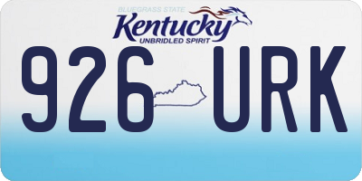KY license plate 926URK