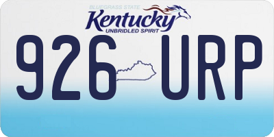 KY license plate 926URP