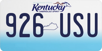 KY license plate 926USU