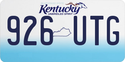 KY license plate 926UTG