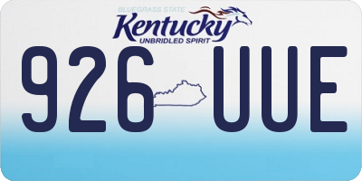 KY license plate 926UUE