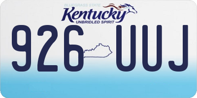KY license plate 926UUJ