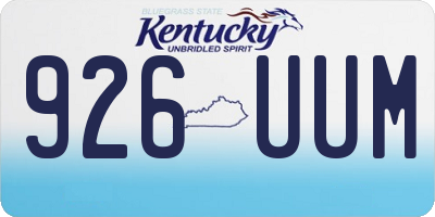 KY license plate 926UUM