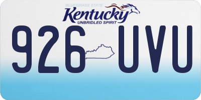 KY license plate 926UVU