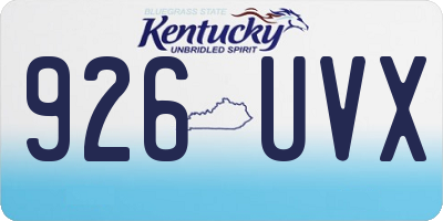 KY license plate 926UVX