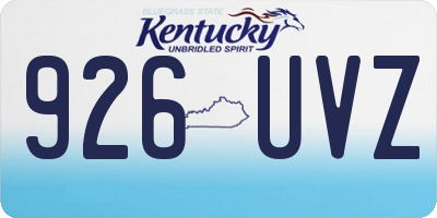 KY license plate 926UVZ