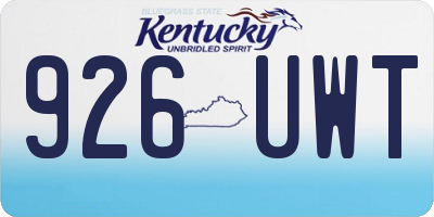 KY license plate 926UWT
