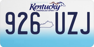 KY license plate 926UZJ
