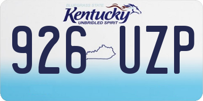 KY license plate 926UZP
