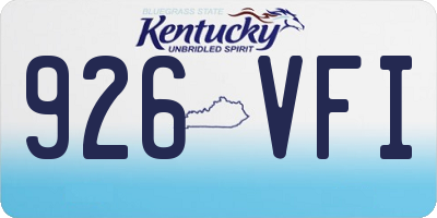 KY license plate 926VFI