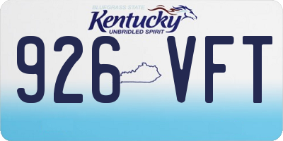 KY license plate 926VFT