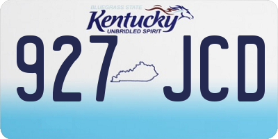 KY license plate 927JCD