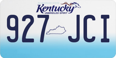 KY license plate 927JCI