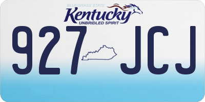 KY license plate 927JCJ