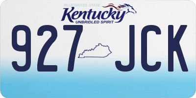KY license plate 927JCK