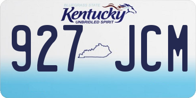 KY license plate 927JCM