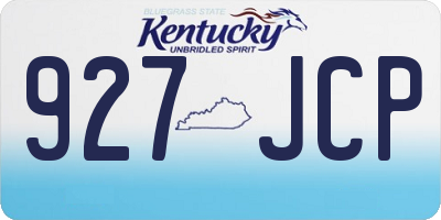 KY license plate 927JCP