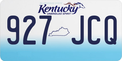 KY license plate 927JCQ