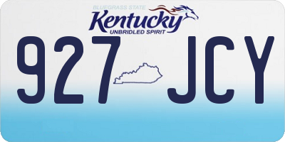 KY license plate 927JCY