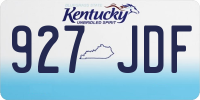 KY license plate 927JDF