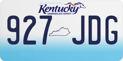 KY license plate 927JDG