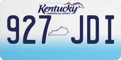 KY license plate 927JDI
