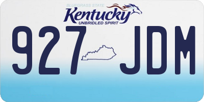 KY license plate 927JDM