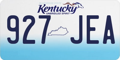 KY license plate 927JEA