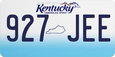 KY license plate 927JEE