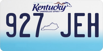 KY license plate 927JEH