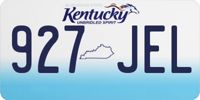 KY license plate 927JEL