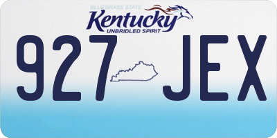 KY license plate 927JEX