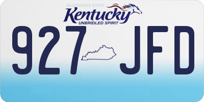 KY license plate 927JFD