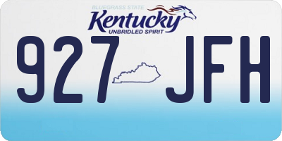 KY license plate 927JFH