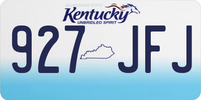KY license plate 927JFJ
