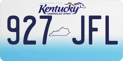 KY license plate 927JFL