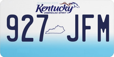 KY license plate 927JFM