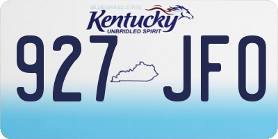 KY license plate 927JFO