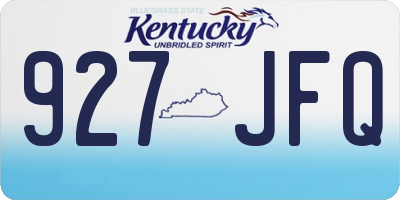 KY license plate 927JFQ