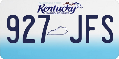 KY license plate 927JFS