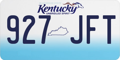 KY license plate 927JFT