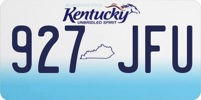 KY license plate 927JFU
