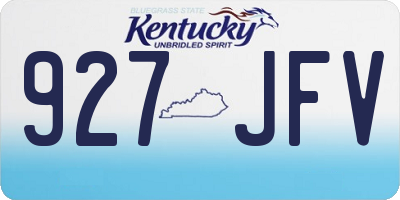 KY license plate 927JFV