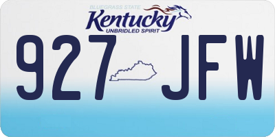 KY license plate 927JFW