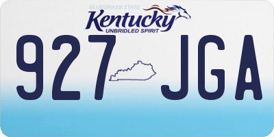 KY license plate 927JGA