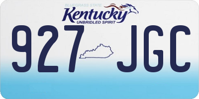 KY license plate 927JGC