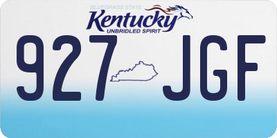 KY license plate 927JGF