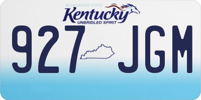 KY license plate 927JGM