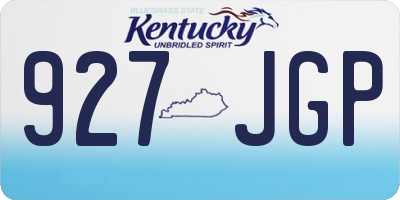 KY license plate 927JGP